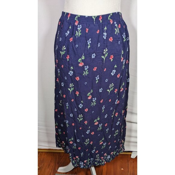 Blair Blue Rustic Cottagecore Midi Skirt - Picture 5 of 5